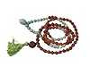 Yoga Healing Prayer Mala Shiva Meditation Green Jade Rudraksha Japamala
