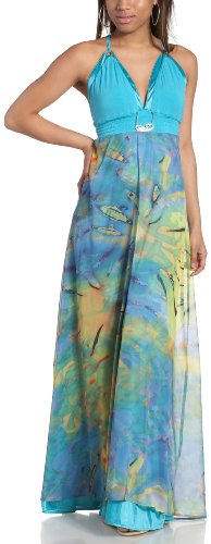Apple Bottoms Juniors' Double Layered Maxi Dress,Malibu Print,X-Large