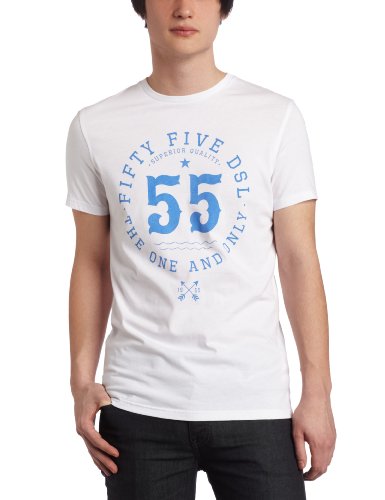 55DSL Men's The Only Regular Fit Tee, White, Small