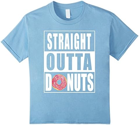 Kids STRAIGHT OUTTA DONUTS T SHIRT 12 Baby Blue