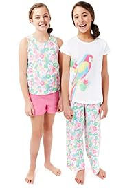 2 Pack Pure Cotton Floral & Parrot Pyjamas