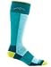 Over-the-calf, jersey knit, for race fit. Custom shrink treated Merino wool. Reinforced heel and toe. Elastic support around the arch.