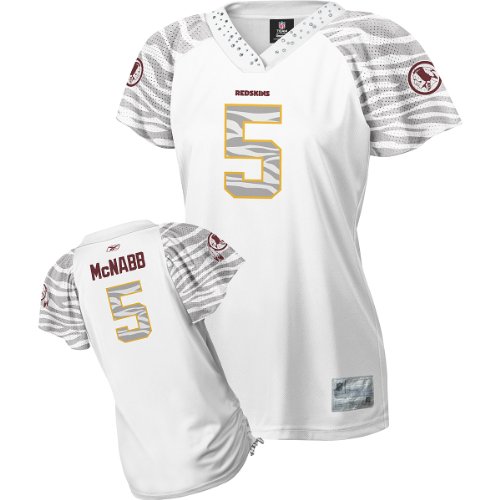 Reebok Washington Redskins Donovan McNabb Women's Zebra Field Flirt Fashion Jersey Small