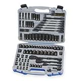 Westward 5XB63 Black Chrome Socket/Wrench Set