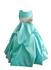 Girls Flower-Girl Dress/Pageant Dress/Wedding Dress  With a Sash 