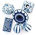 The Beadery Elements Old World Assorted Beads - 18PK/White/Blue
