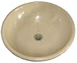 beautiful Crema Verona marble stone bathroom sink above vanity