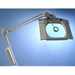 XL Kaltlicht Lupenleuchte 2x9W RT-111 mit 190x157mm Glaslinse 3-Dioptrien und Zusatzlinse 20-D