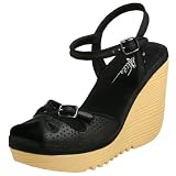 Volatile Women's San Francisco Wedge Sandal,Black,8 M US