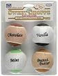 Sweet Shop Flavored Tennis Balls 4 Pack, 1 Chocolate, 1 Vanilla, 1 Mint and 1 Peanut Butter