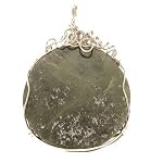 Jade Pendant 05 Wire Wrapped Green Circle Medallion Nephrite Crystal 2.8