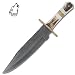 Timber Wolf Bowie Knife Damascus Stag