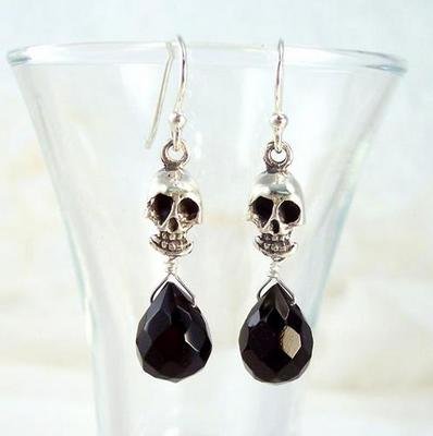 Click here to buy Sterling Silver Jolly Jane Skull & Crystal Earrings.