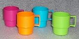 Tupperware Mini Mugs Play Set, Doll Size, Bright Colors, Set of 4