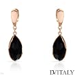DV ITALY Attractive Earrings With Genuine Onyxes Well Made in 14K/925 Gold plated Silver. Total item weight 12.0g Length 45.5mm