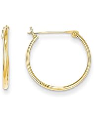 MadiK® Kids 14k Yellow Gold Polished 1.25mm Hinged Post Hoop Earrings