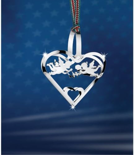 Newbridge Silverware Ireland - Heart Basket with Cupids Hanging Decoration - #2Decoration - #1