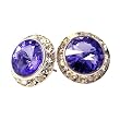 Violet 15mm Crystal Stud Earrings Fashion Jewelry Made with Swarovski Elements