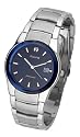 Accurist MB720N Gents Stainless Steel Bracelet with Diamond Set Navy Dial Watch