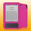 AMAZON KINDLE 3 PINK HYDRO SILICON / SKIN / SHELL CASE / COVER & PACK OF 6 SCREEN PROTECTORS