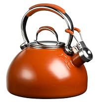 KitchenAid Gourmet Essentials 2-Quart Porcelain Tea Kettle, Terra Cotta