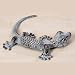 Gecko Eidechse Salamander Gusseisen 25cm