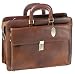 Mancini Brown Vegetable Tan Leather Briefcase Laptop
