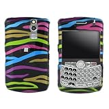Black with Red Green Pink Color Zebra Snap on Hard Skin Cover Case for Blackberry Curve 8300 8310 8330