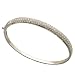 14Kt White Gold Cluster Diamond Bangle Bracelet