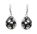 Big Round Handmade Indonesia Black and Silver Fashion Earrings