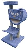 Cat Face 283 Kitty Gym : Optional Sisal 2 FEET OF SISAL : Parts  Base Color BURGUNDY : Poles Color BARE WOOD