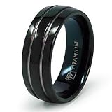8mm Black Titanium Ring (sizes 8-13)
