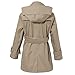 jntworld Fashion Slim Double Button Long Sleeve Trench Coat Outerwear (Bust 88cm tag Small, Blue)