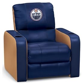 DreamSeat Edmonton Oilers NHL Leather Recliner