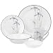 Corelle Impressions Shadow Iris 30-Piece Dinnerware Set, Service for 6