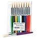~:~ CHARLES LEONARD, INC ~:~ Round Natural Bristle Stubby Brushes, Plastic Handle, Assorted Sizes, 10 per Set