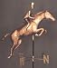 John Garret Thew Signed & Numbered Brass Weathervane HUNTER JUMPER
