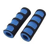 from sourcingmap 2PCS Foam Road Bike Bicycle Handle Bar Grips Black and Blue