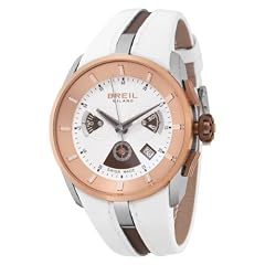 BREIL-Damen-Armbanduhr MILANO CHR IP PINK CASE WHITE STRAP BW0428