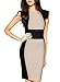 Miusol Women's Offical Scoop Neck Optical Illusion Slim Bodycon Pencil Dress