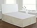 Luxury Hotel Tailored Bed Skirt, Box Pleats, 14 Inch Drop, King, Ivory