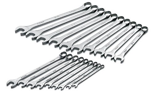 SK 86037 SuperKrome 19 Piece 12 Point 6-Millimeter to 24-Millimeter Long Pattern Combination Wrench Set