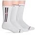 Tommy Hilfiger Men's Multi Logo Athletic Crew Socks, White, 3-Pack