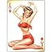 Sporting Goods : Retro Pin-up Girl Sticker #1-Ace of Diamonds Girl