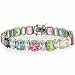 Sterling Silver Pink,Lavender, Dark Pink,Light Yellow, and Light Green CZ, Simulated Amethyst CZ, and Simulated Diamond CZ Chunky Multi Color Colorful Tennis Bracelet