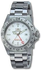 Invicta Men's GMT 24-hour White Dial Shock Resistant Date Quartz Watch 9402
