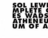 Books : Sol LeWitt: Incomplete Open Cubes