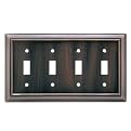 Architectural Quad Switch Wall Plate