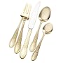 International Silver Gold-Plated Royal Crest 65-Piece Flatware Set, Service for 12