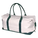 Olive N Figs Classic Weekender/Duffel Bag - 100% Cotton with leather handles (Clearance)